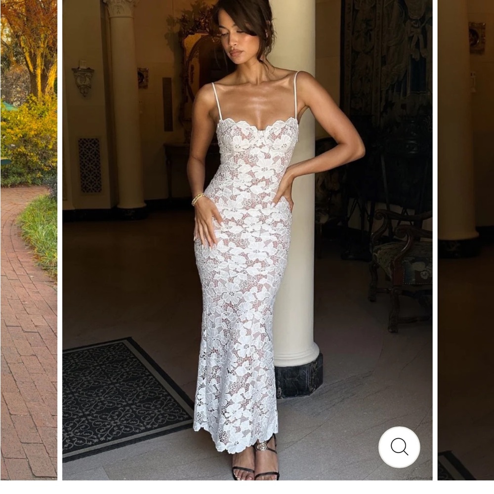 Elegant White Lace Dress